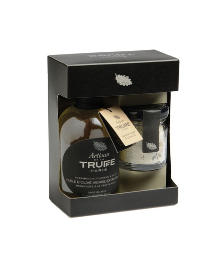 [AAR01-20408] Coffret duo huile d'olive et sel à la truffe - 100ml + 30g