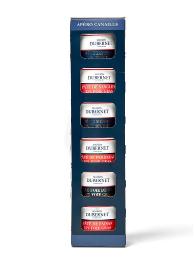[ADU07-56313] Baguette Apéro Frenchie Assortiment de pâtés - 6x70g